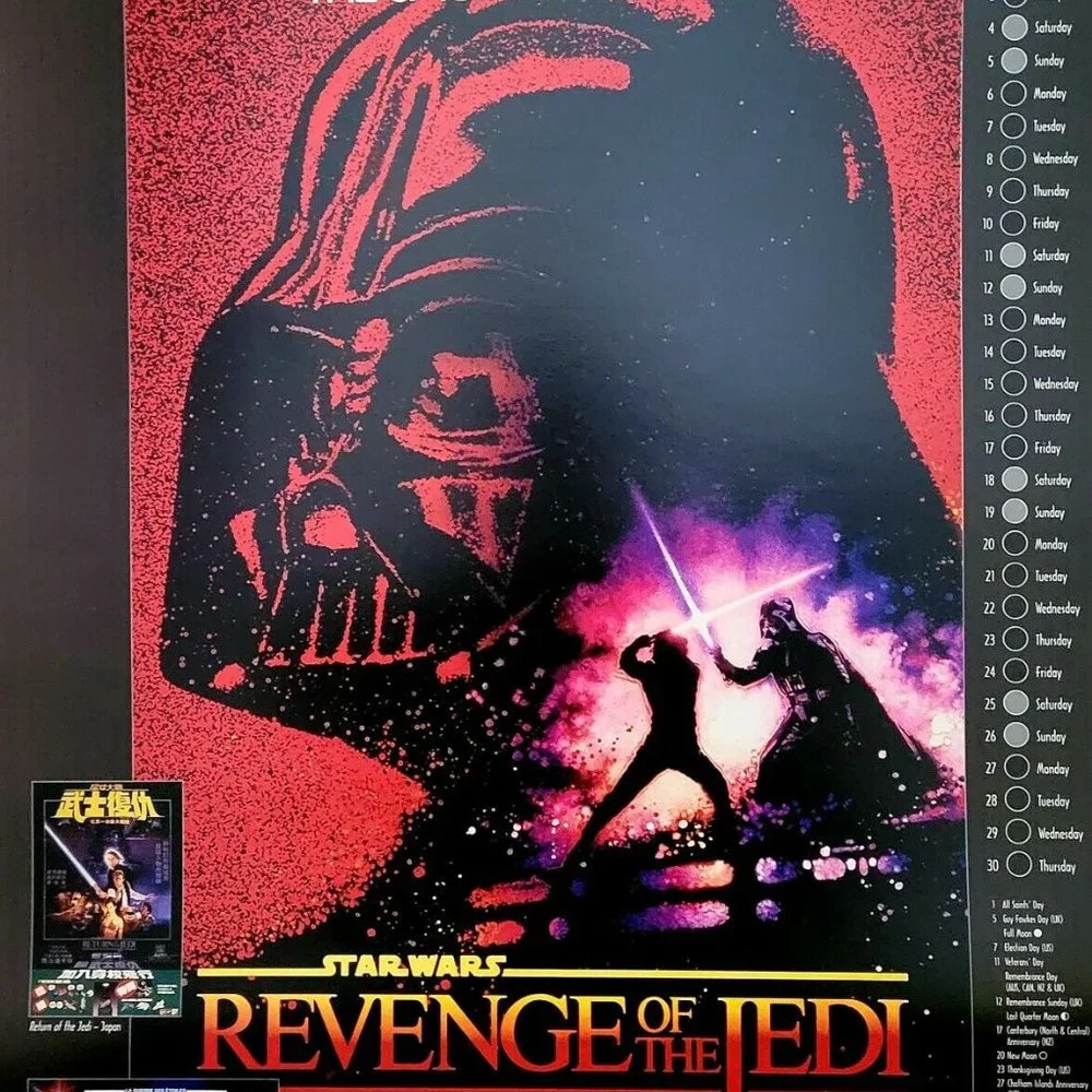 Vintage Jumbo Star Wars 2006 Poster Calendar w/ Revenge of the Jedi Poster Page - Picture 4 of 10